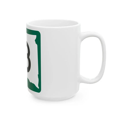 SD 13 (South Dakota) (Road Sign) White Coffee Mug - Go Mug Yourself