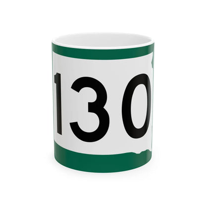 SD 130 (South Dakota) (Road Sign) White Coffee Mug 11oz - Go Mug Yourself