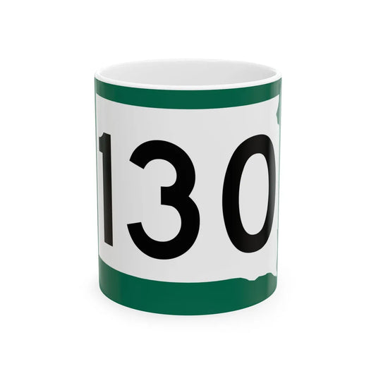 SD 130 (South Dakota) (Road Sign) White Coffee Mug 11oz - Go Mug Yourself