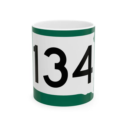 SD 134 (South Dakota) (Road Sign) White Coffee Mug 11oz - Go Mug Yourself