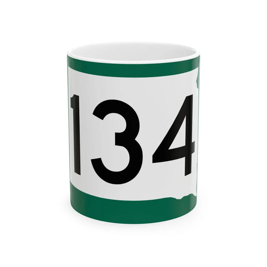 SD 134 (South Dakota) (Road Sign) White Coffee Mug 11oz - Go Mug Yourself