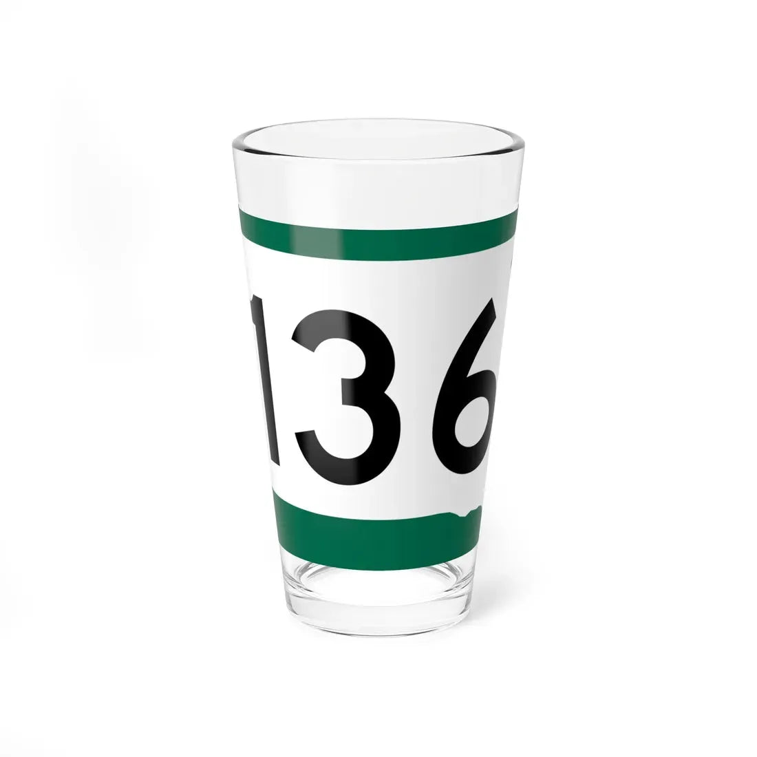 SD 136 (South Dakota) (Road Sign) Pint Glass 16oz 16oz - Go Mug Yourself