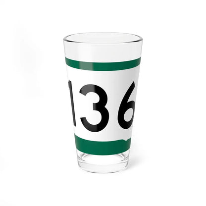 SD 136 (South Dakota) (Road Sign) Pint Glass 16oz 16oz - Go Mug Yourself