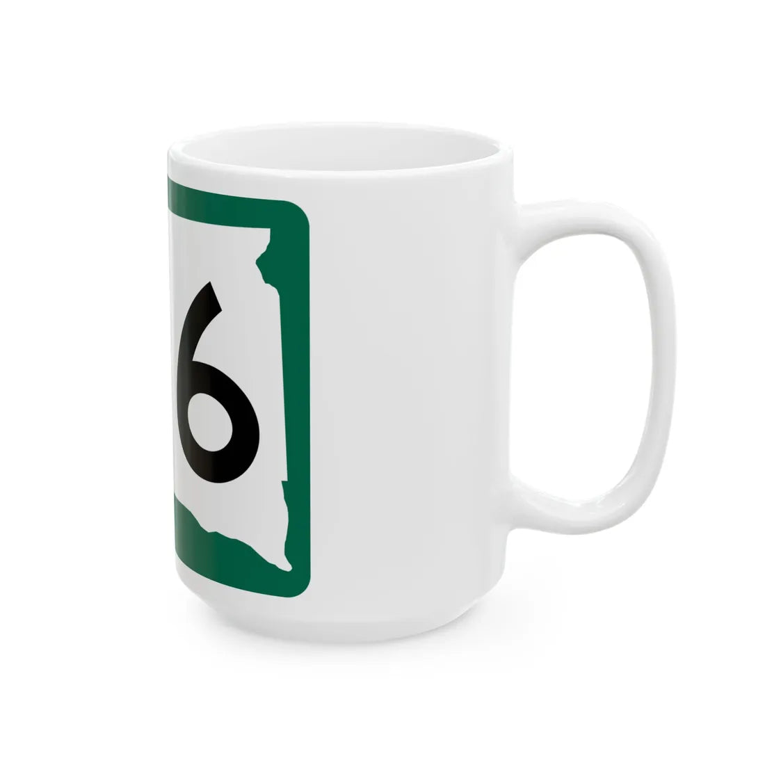 SD 136 (South Dakota) (Road Sign) White Coffee Mug - Go Mug Yourself