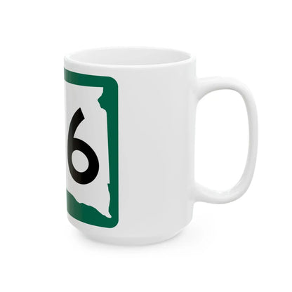 SD 136 (South Dakota) (Road Sign) White Coffee Mug - Go Mug Yourself