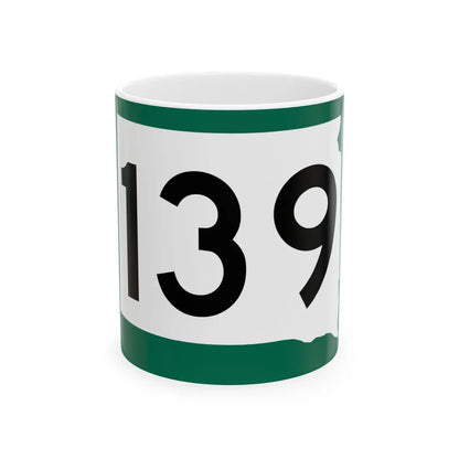 SD 139 (South Dakota) (Road Sign) White Coffee Mug 11oz - Go Mug Yourself