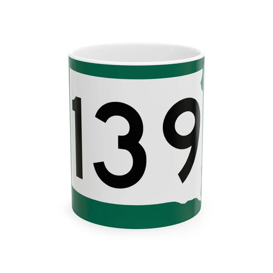 SD 139 (South Dakota) (Road Sign) White Coffee Mug 11oz - Go Mug Yourself