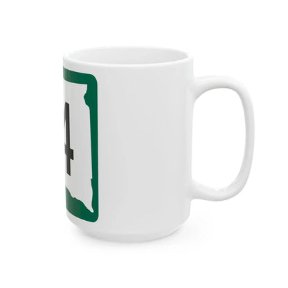 SD 14 (South Dakota) (Road Sign) White Coffee Mug - Go Mug Yourself