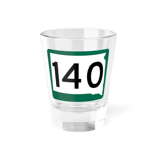 SD 140 (South Dakota) (Road Sign) Shot Glass 1.5oz 1.5oz - Go Mug Yourself