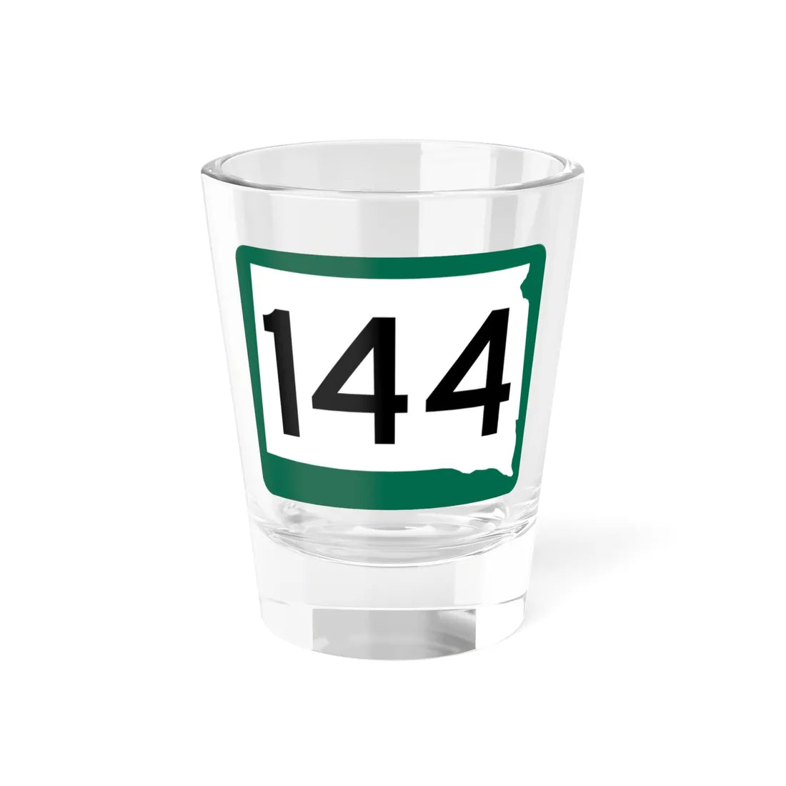 SD 144 (South Dakota) (Road Sign) Shot Glass 1.5oz 1.5oz - Go Mug Yourself