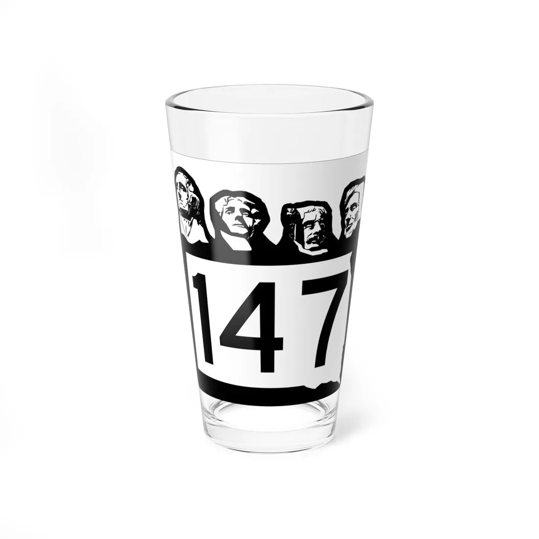 SD 147 1960 (South Dakota) (Road Sign) Pint Glass 16oz 16oz - Go Mug Yourself