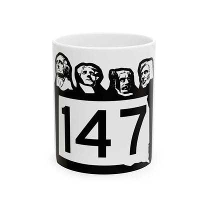 SD 147 1960 (South Dakota) (Road Sign) White Coffee Mug 11oz - Go Mug Yourself
