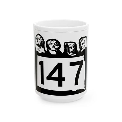 SD 147 1960 (South Dakota) (Road Sign) White Coffee Mug 15oz - Go Mug Yourself