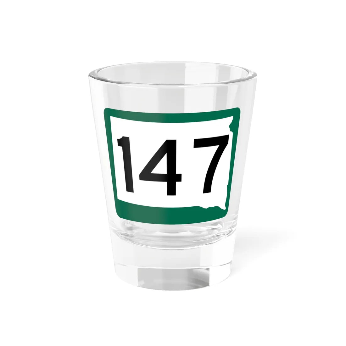SD 147 (South Dakota) (Road Sign) Shot Glass 1.5oz 1.5oz - Go Mug Yourself