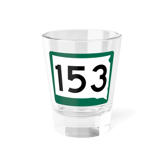 SD 153 (South Dakota) (Road Sign) Shot Glass 1.5oz 1.5oz - Go Mug Yourself
