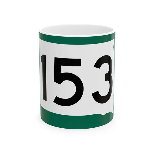 SD 153 (South Dakota) (Road Sign) White Coffee Mug 11oz - Go Mug Yourself