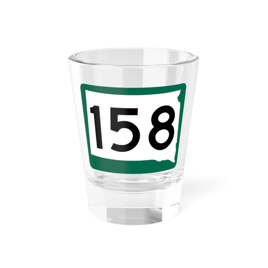 SD 158 (South Dakota) (Road Sign) Shot Glass 1.5oz 1.5oz - Go Mug Yourself