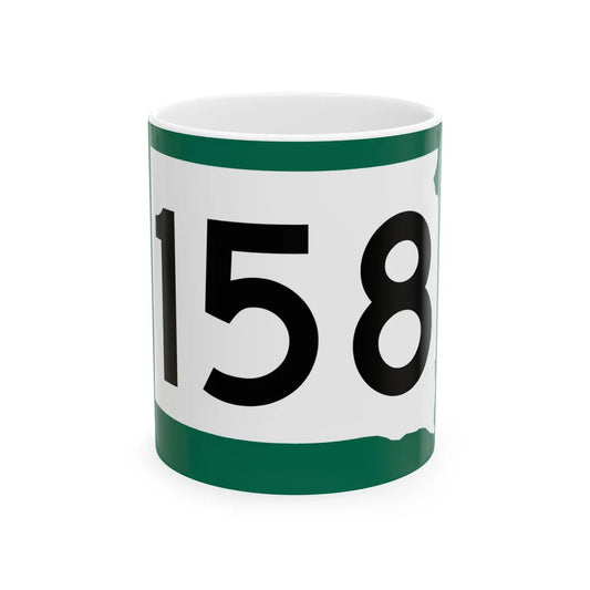 SD 158 (South Dakota) (Road Sign) White Coffee Mug 11oz - Go Mug Yourself