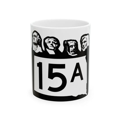 SD 15A 1960 (South Dakota) (Road Sign) White Coffee Mug 11oz - Go Mug Yourself