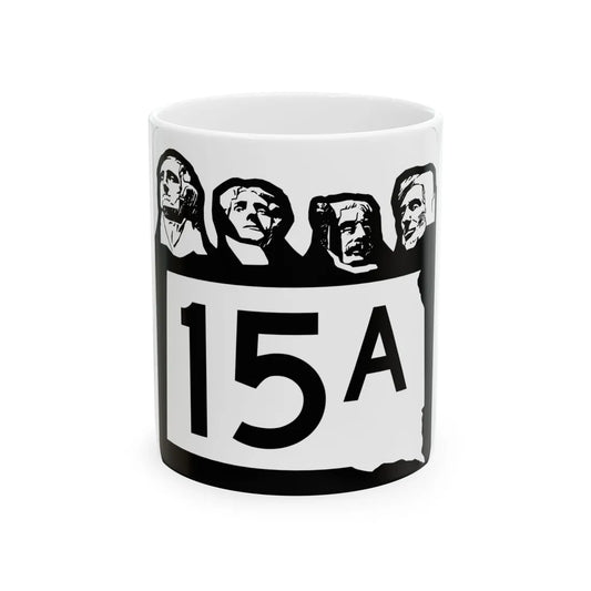 SD 15A 1960 (South Dakota) (Road Sign) White Coffee Mug 11oz - Go Mug Yourself