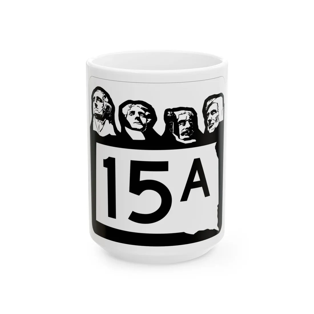SD 15A 1960 (South Dakota) (Road Sign) White Coffee Mug 15oz - Go Mug Yourself