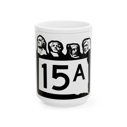 SD 15A 1960 (South Dakota) (Road Sign) White Coffee Mug 15oz - Go Mug Yourself