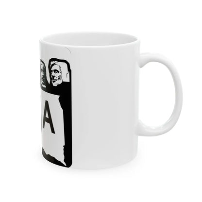 SD 15A 1960 (South Dakota) (Road Sign) White Coffee Mug - Go Mug Yourself