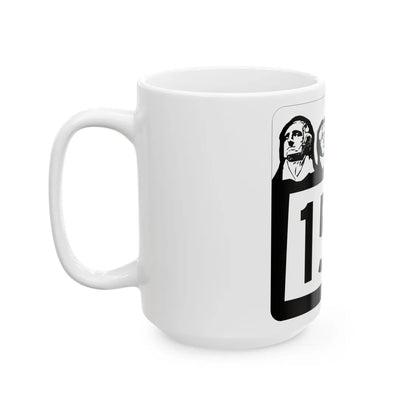 SD 15A 1960 (South Dakota) (Road Sign) White Coffee Mug - Go Mug Yourself