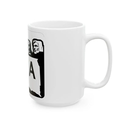 SD 15A 1960 (South Dakota) (Road Sign) White Coffee Mug - Go Mug Yourself