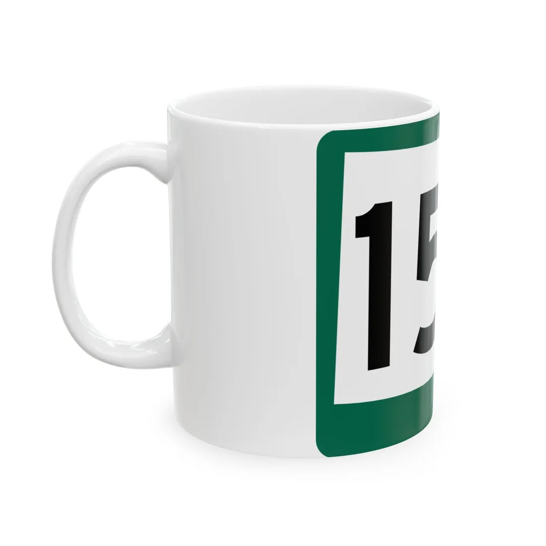 SD 15A (South Dakota) (Road Sign) White Coffee Mug - Go Mug Yourself