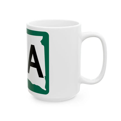 SD 15A (South Dakota) (Road Sign) White Coffee Mug - Go Mug Yourself