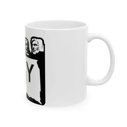 SD 15Y 1960 (South Dakota) (Road Sign) White Coffee Mug - Go Mug Yourself