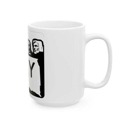 SD 15Y 1960 (South Dakota) (Road Sign) White Coffee Mug - Go Mug Yourself