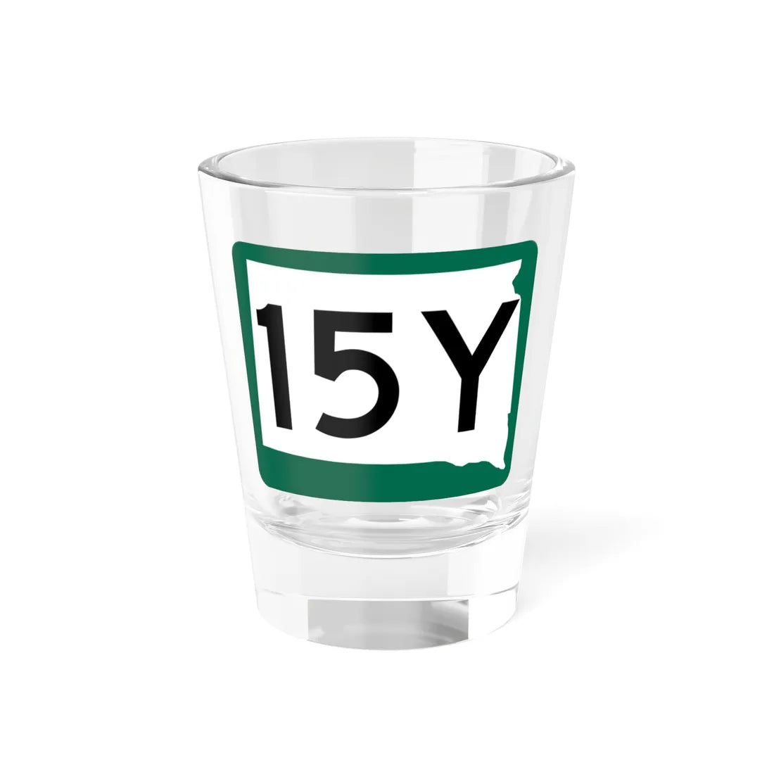 SD 15Y (South Dakota) (Road Sign) Shot Glass 1.5oz 1.5oz - Go Mug Yourself