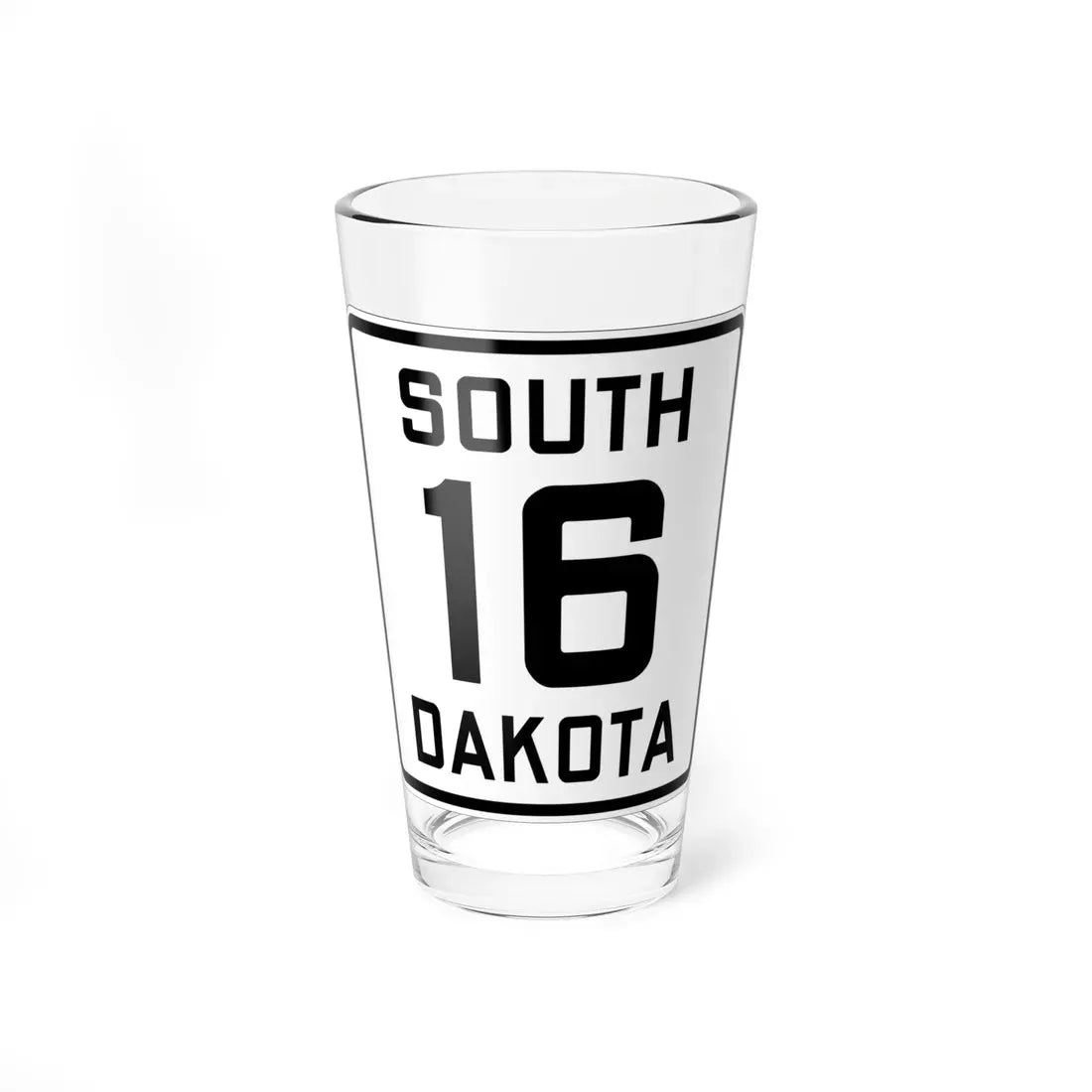 SD 16 1926 (South Dakota) (Road Sign) Pint Glass 16oz 16oz - Go Mug Yourself