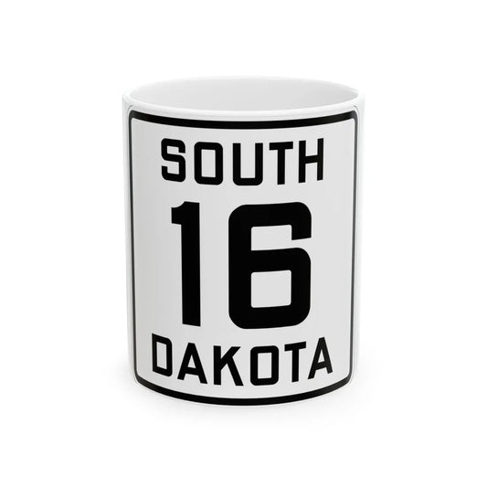 SD 16 1926 (South Dakota) (Road Sign) White Coffee Mug 11oz - Go Mug Yourself