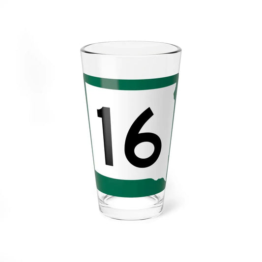 SD 16 (South Dakota) (Road Sign) Pint Glass 16oz 16oz - Go Mug Yourself