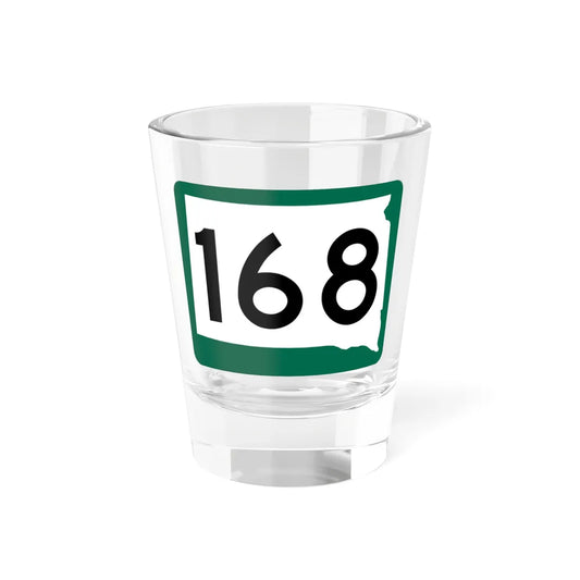 SD 168 (South Dakota) (Road Sign) Shot Glass 1.5oz 1.5oz - Go Mug Yourself