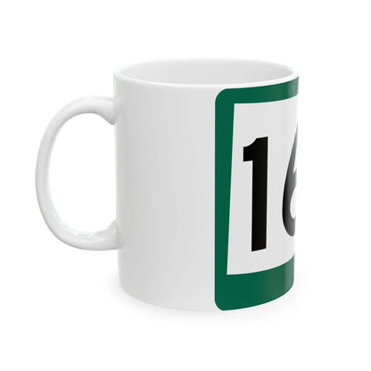SD 168 (South Dakota) (Road Sign) White Coffee Mug - Go Mug Yourself