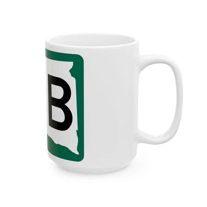 SD 16B (South Dakota) (Road Sign) White Coffee Mug - Go Mug Yourself
