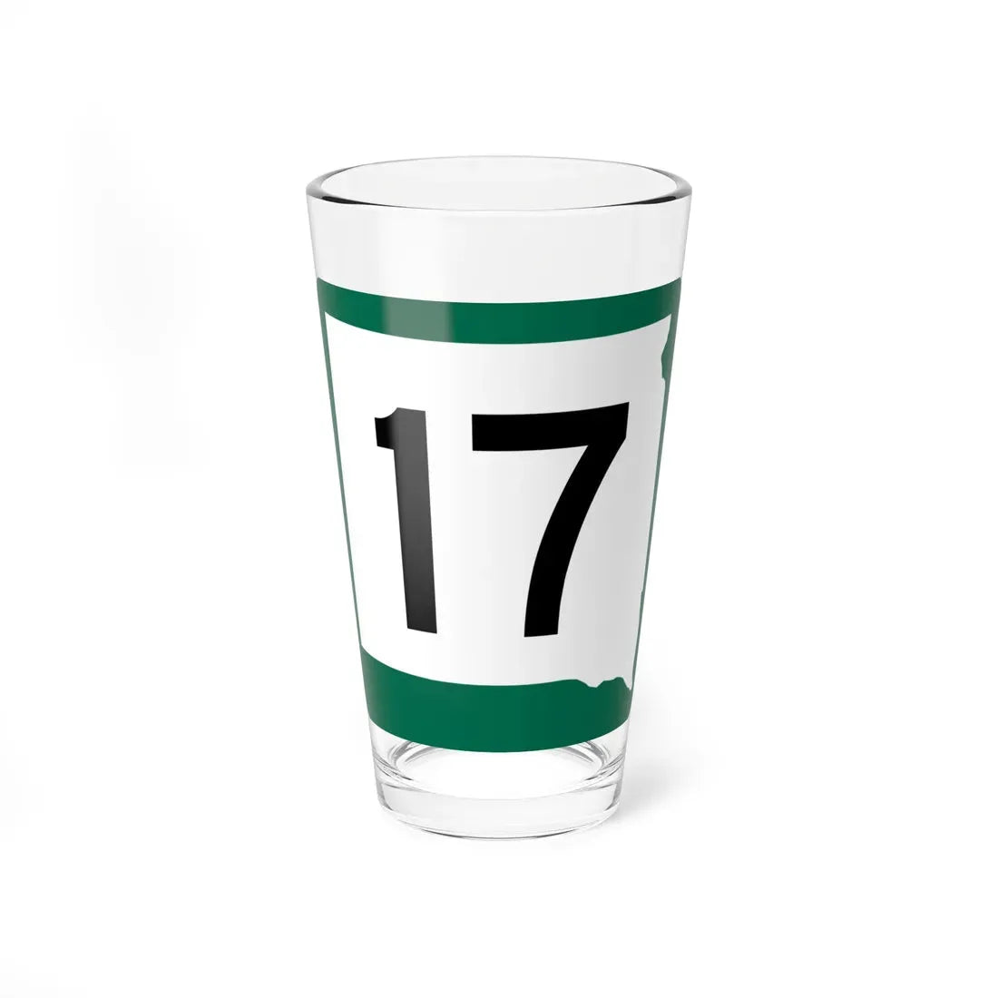 SD 17 (South Dakota) (Road Sign) Pint Glass 16oz 16oz - Go Mug Yourself