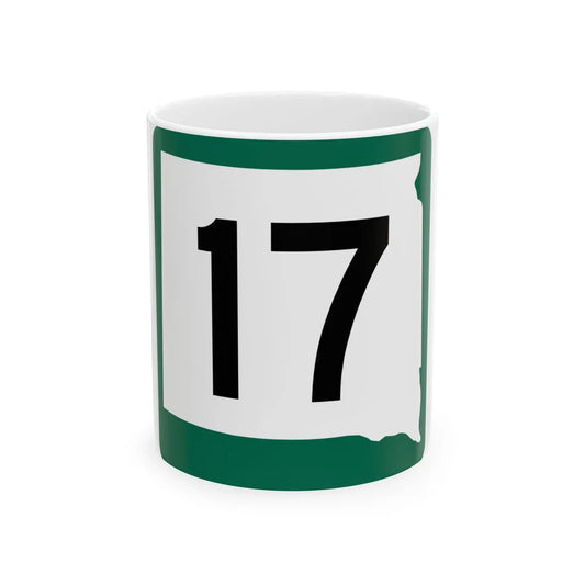SD 17 (South Dakota) (Road Sign) White Coffee Mug 11oz - Go Mug Yourself