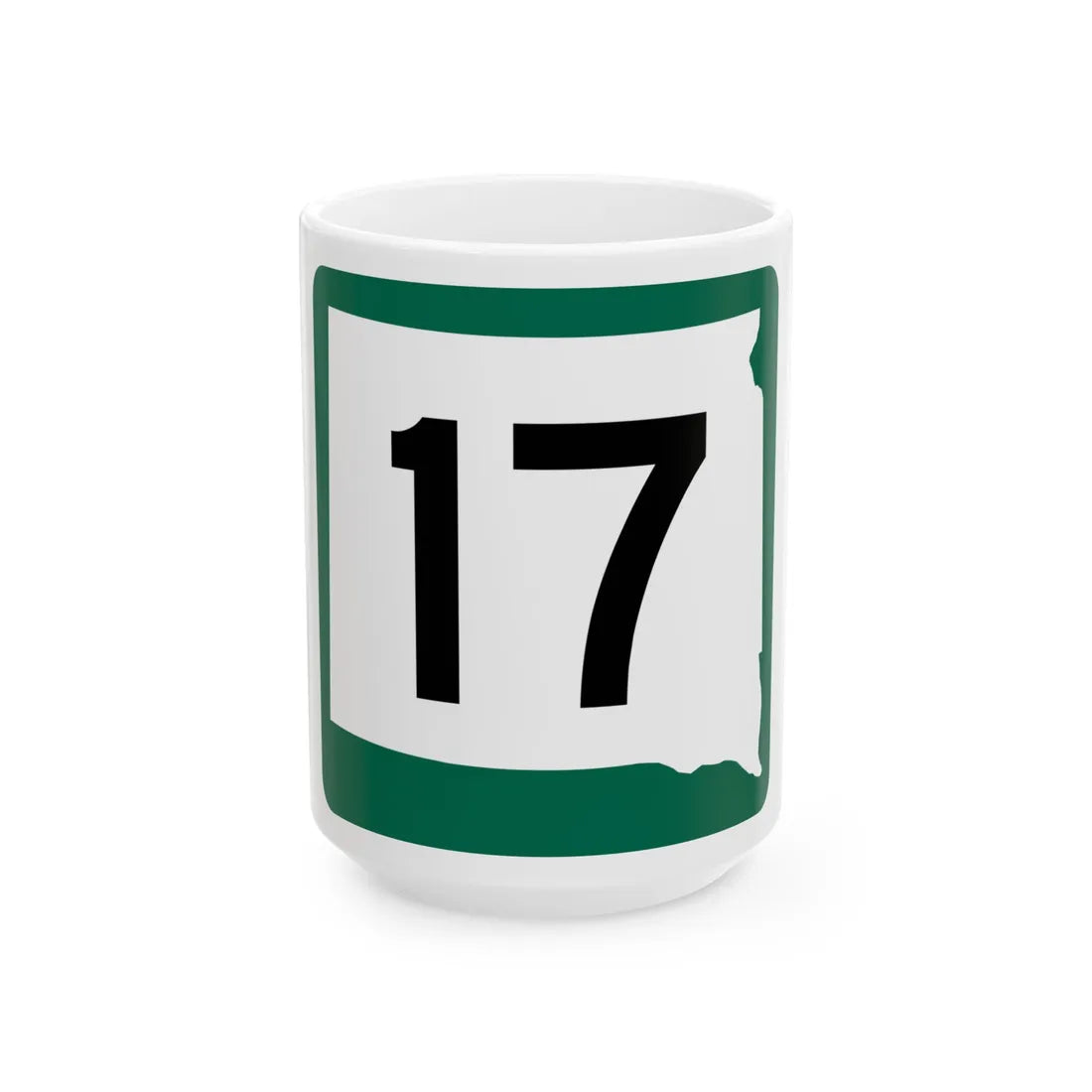 SD 17 (South Dakota) (Road Sign) White Coffee Mug 15oz - Go Mug Yourself