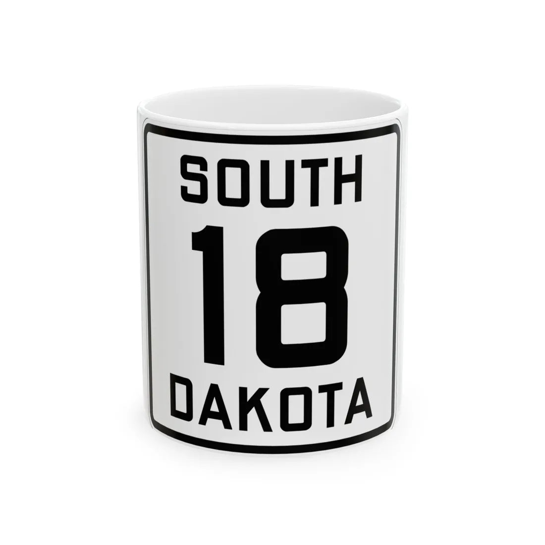 SD 18 1926 (South Dakota) (Road Sign) White Coffee Mug 11oz - Go Mug Yourself