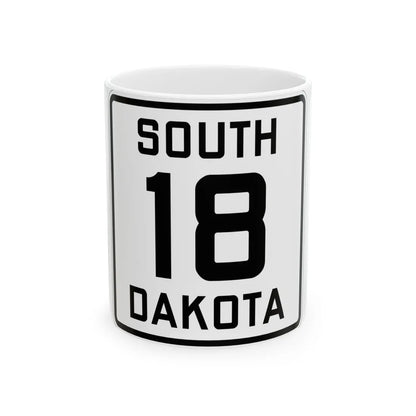 SD 18 1926 (South Dakota) (Road Sign) White Coffee Mug 11oz - Go Mug Yourself
