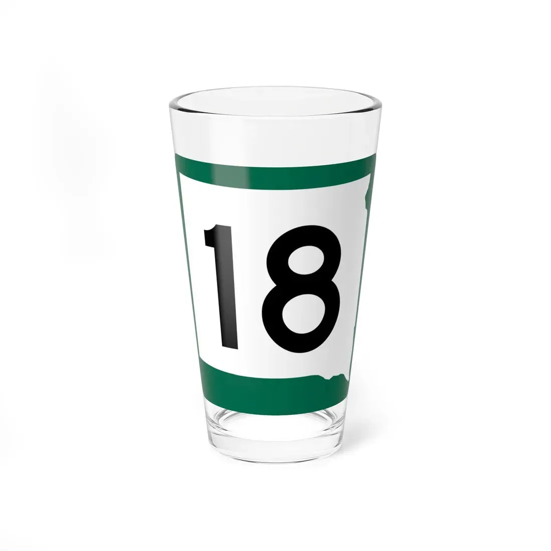 SD 18 (South Dakota) (Road Sign) Pint Glass 16oz 16oz - Go Mug Yourself