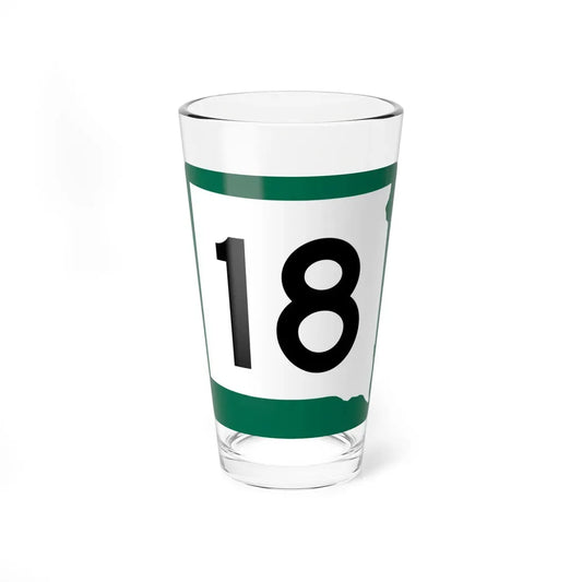 SD 18 (South Dakota) (Road Sign) Pint Glass 16oz 16oz - Go Mug Yourself