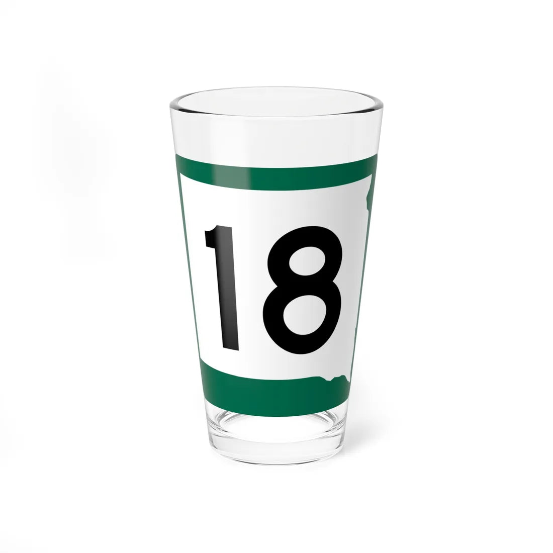 SD 18 (South Dakota) (Road Sign) Pint Glss 16oz 16oz - Go Mug Yourself