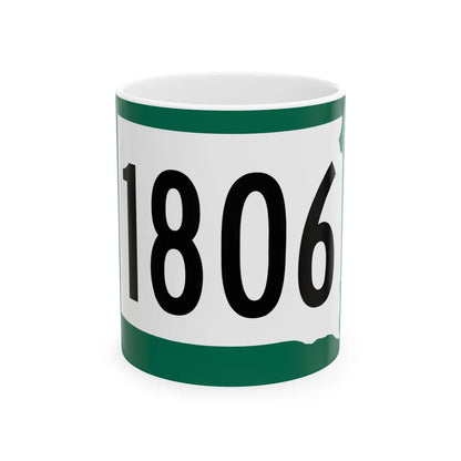 SD 1806 (South Dakota) (Road Sign) White Coffee Mug 11oz - Go Mug Yourself