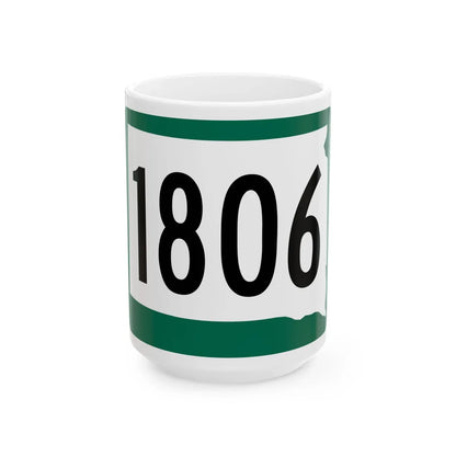 SD 1806 (South Dakota) (Road Sign) White Coffee Mug 15oz - Go Mug Yourself